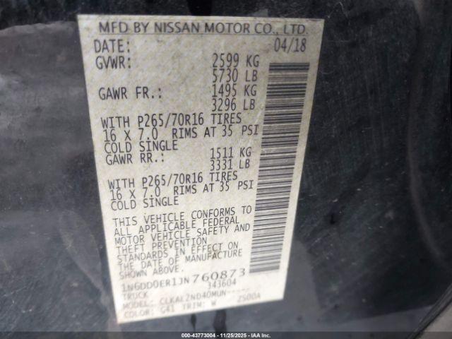 Nissan Frontier Sv Image 6